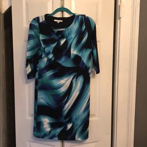 Short sleeve colorful dress